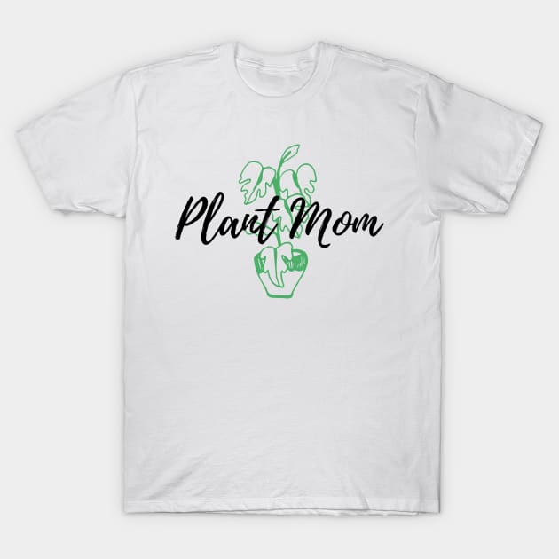 Plant Mom Green Pot T-Shirt by Annalaven